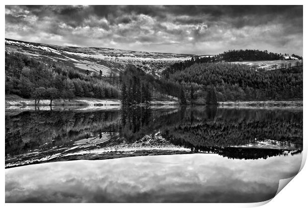 Derwent Reservoir Reflections Print by Darren Galpin