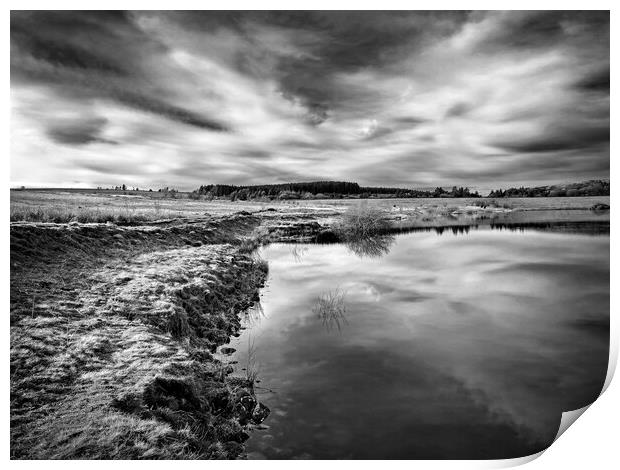 Redmires Reservoir, Peak District Print by Darren Galpin