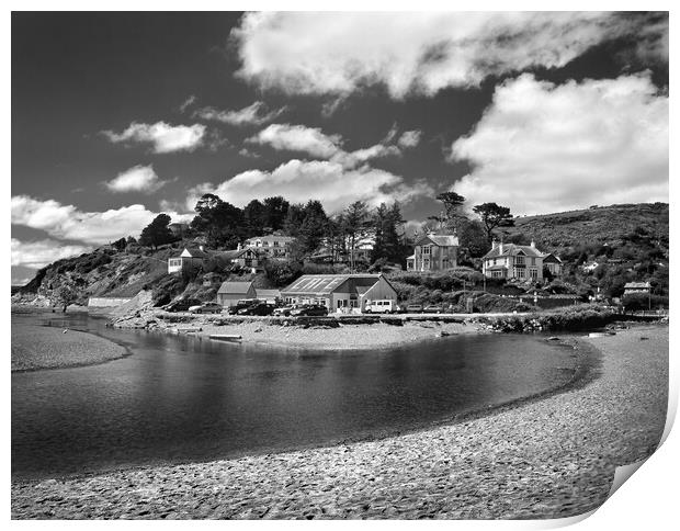 Seaton Beach and Mouth of River Print by Darren Galpin