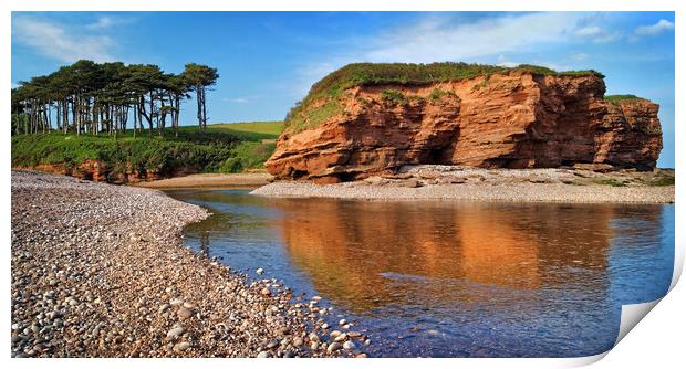 Mouth of River Otter, Budleigh Salterton Print by Darren Galpin