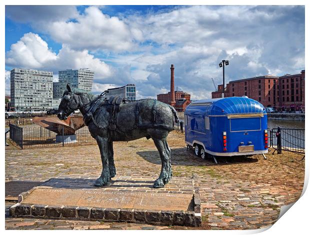 The Working Horse Monument, Liverpool Print by Darren Galpin