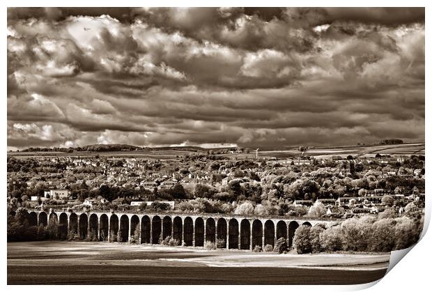 Penistone Viaduct and Town Print by Darren Galpin