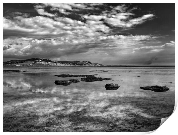 Jurassic Coast and Lyme Bay Reflections Print by Darren Galpin