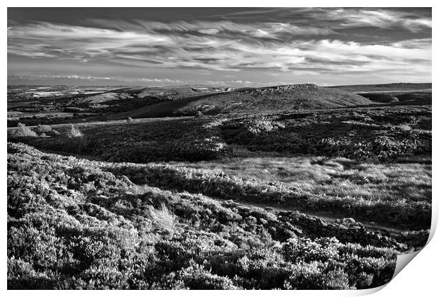 Burbage Moor and Houndkirk Hill  Print by Darren Galpin