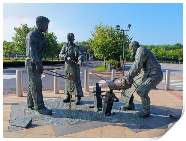 The Steelmen Sculpture Meadowhall Print by Darren Galpin