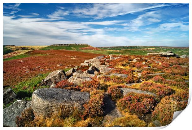 View from Over Owler Tor   Print by Darren Galpin