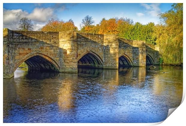 Bakewell Bridge and River Wye   Print by Darren Galpin