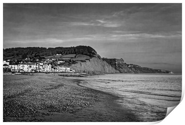 Sidmouth Seafront and Beach  Print by Darren Galpin