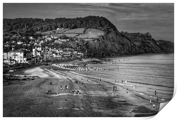 Sidmouth Seafront and Beach   Print by Darren Galpin