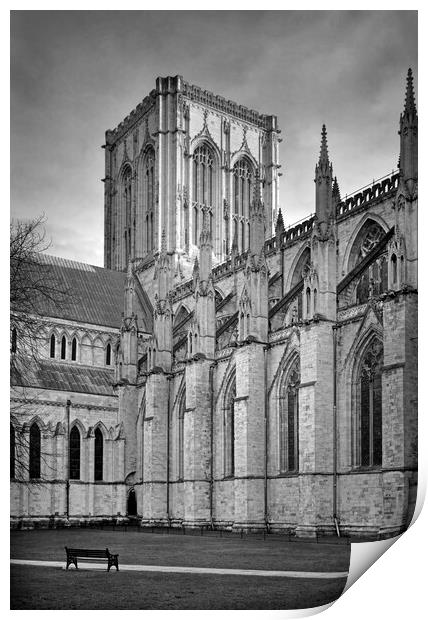 Central Tower, York Minster Print by Darren Galpin
