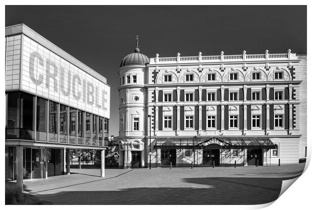Crucible and Lyceum Theatres, Sheffield   Print by Darren Galpin