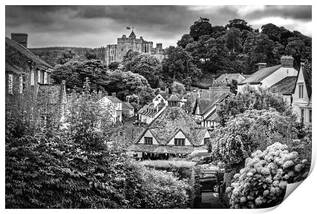 Dunster Village and Castle Print by Darren Galpin