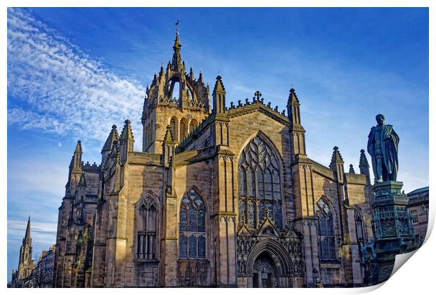 Edinburgh St Giles Cathedral Print by Darren Galpin