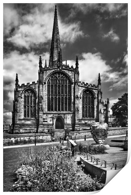 Rotherham Minster and Heart Of Steel Print by Darren Galpin