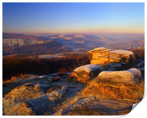 Winter Landscape at Surprise View Print by Darren Galpin