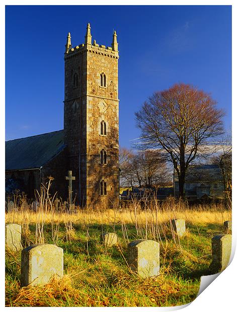 St Michael & All Angels Church, Princetown Print by Darren Galpin