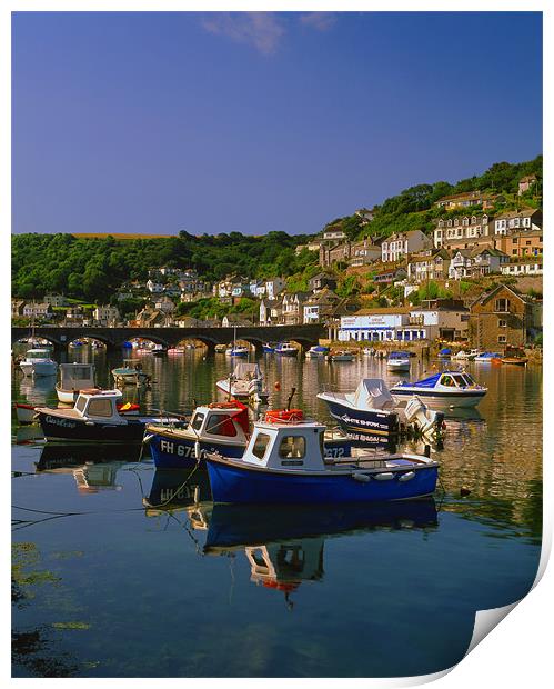 West Looe,River & Boats Print by Darren Galpin