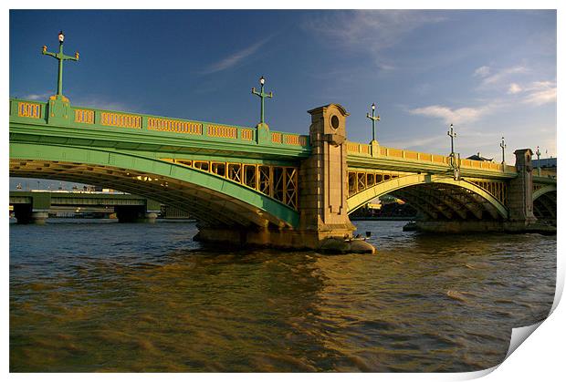 Southwark Bridge & River Thames,London Print by Darren Galpin