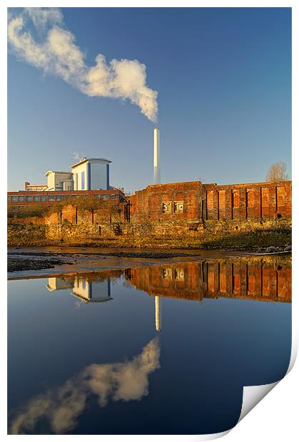 Incinerator Reflections in River Don Print by Darren Galpin