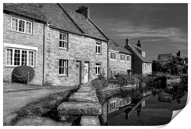 Swanage Mill Pond & Cottages Print by Darren Galpin