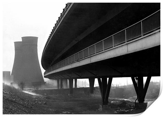 Tinsley Cooling Towers & Viaduct Print by Darren Galpin