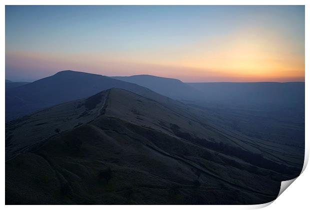 Great Ridge Sunset Print by Darren Galpin