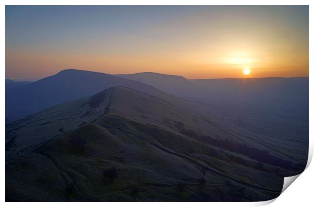 Great Ridge Sunset 2 Print by Darren Galpin