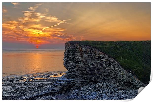 Nash Point Sunset  Print by Darren Galpin