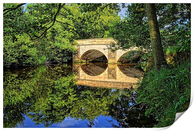  Leadmill Bridge and River Derwent Reflections Print by Darren Galpin