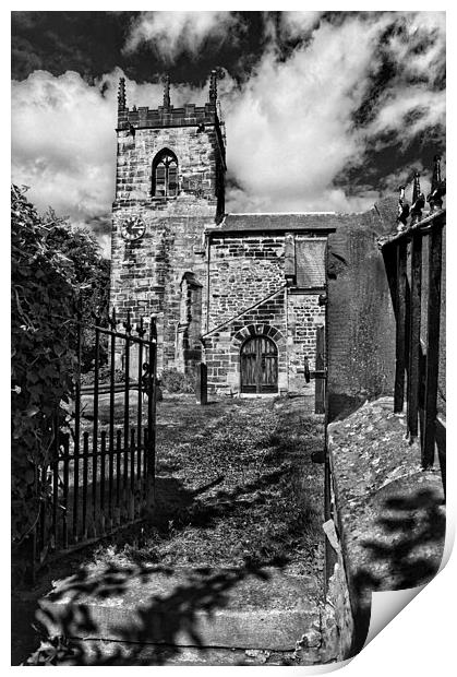 St John The Baptist Church in Hooton Roberts  Print by Darren Galpin