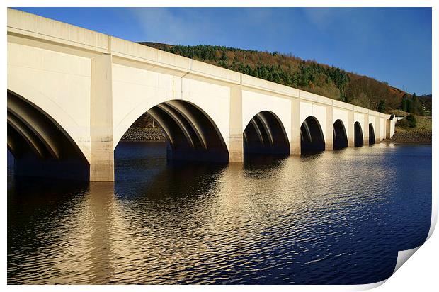 Ashopton Viaduct and Ladybower Print by Darren Galpin