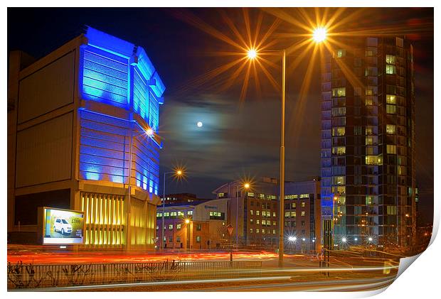 Moore Street Sub Station and Velocity Tower  Print by Darren Galpin