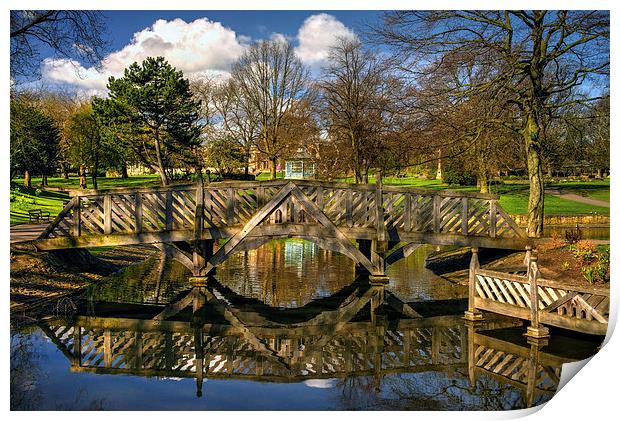 Weston Park Pond and Footbridge  Print by Darren Galpin