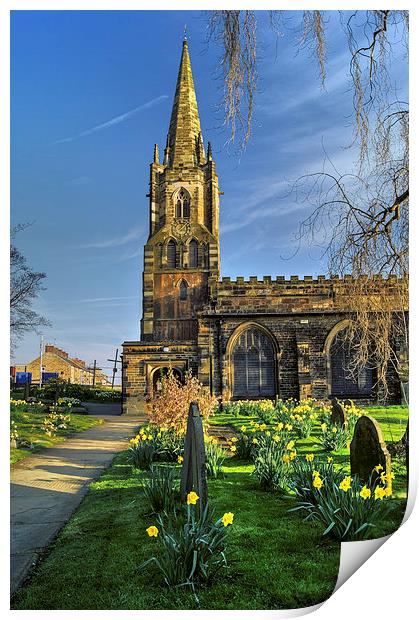 St Mary's Church, Handsworth, Sheffield  Print by Darren Galpin