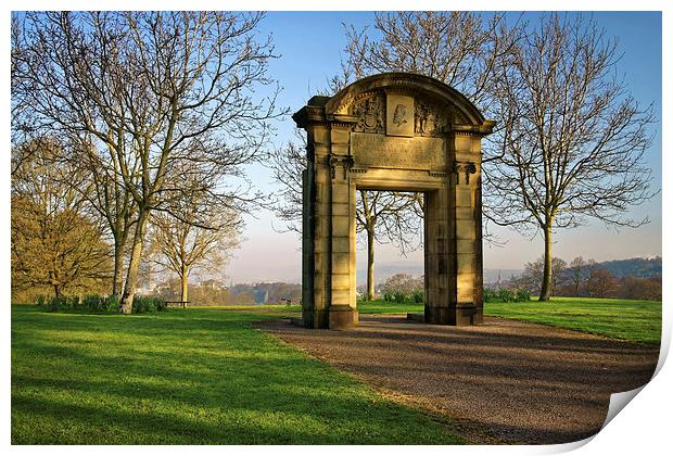 Memorial Arch, Norfolk Heritage Park, Sheffield Print by Darren Galpin