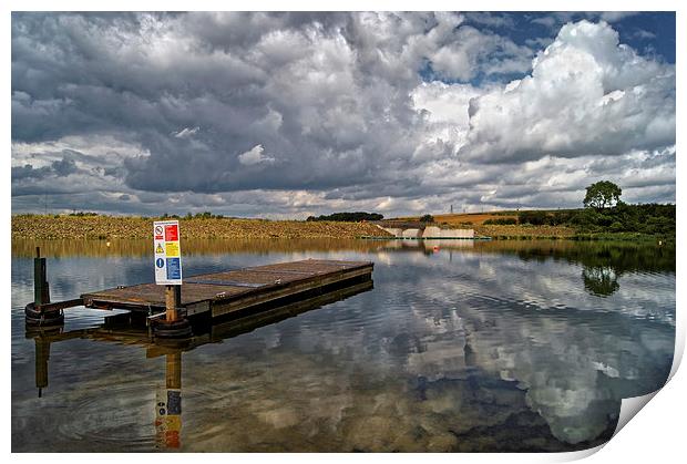 Ulley Jetty and Storm Clouds  Print by Darren Galpin