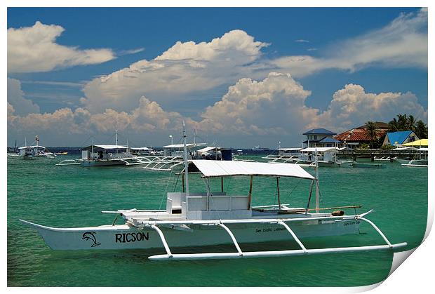 Mactan Pump boats  Print by Darren Galpin