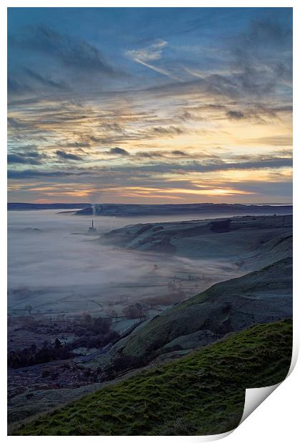 Hope Valley Inversion and Sunrise  Print by Darren Galpin
