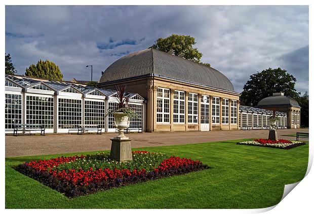 Sheffield,Botanical Gardens & The Glass Houses  Print by Darren Galpin