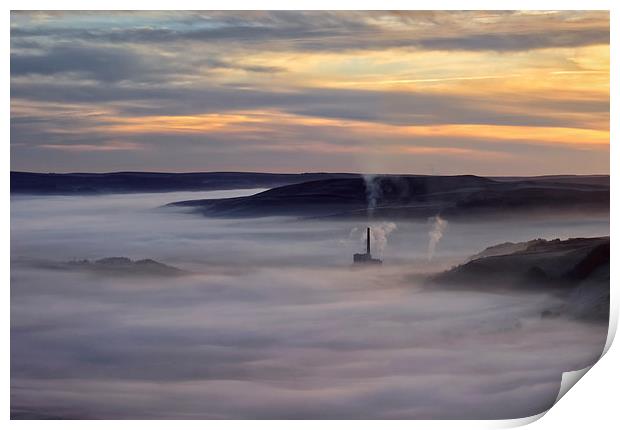 Inversion Sunrise in the Hope Valley  Print by Darren Galpin