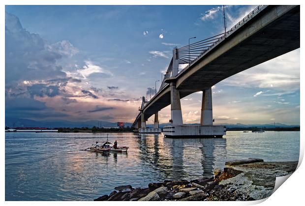 Marcelo Fernan Bridge at Sunset                    Print by Darren Galpin