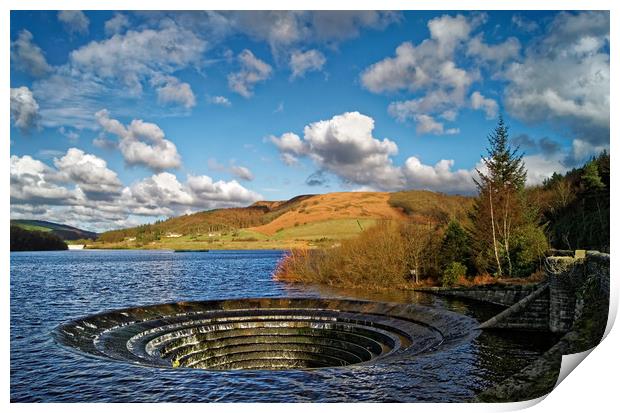 Ladybower Sinkhole Print by Darren Galpin