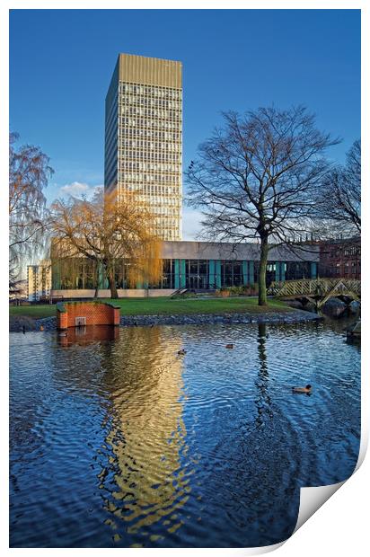 University Arts Tower and Weston Park Print by Darren Galpin