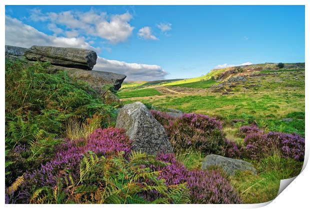 Burbage Rocks and Valley                        Print by Darren Galpin