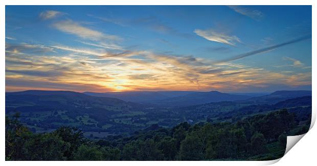 Hope Valley Sunset Panorama                        Print by Darren Galpin