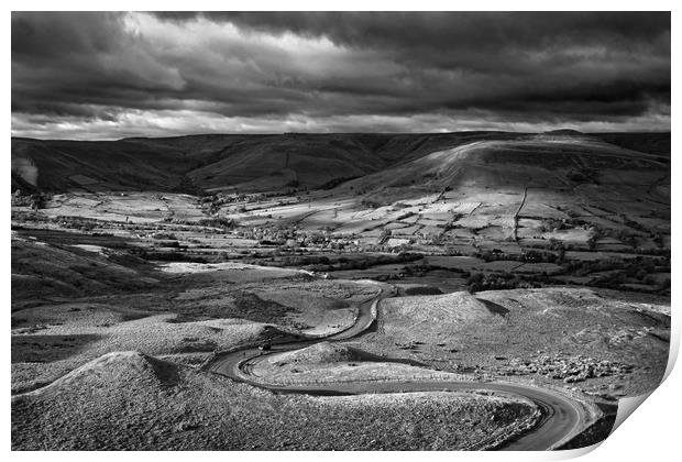 The Long and Winding Road  in Mono                 Print by Darren Galpin
