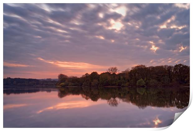 Chard Reservoir Sunset                             Print by Darren Galpin