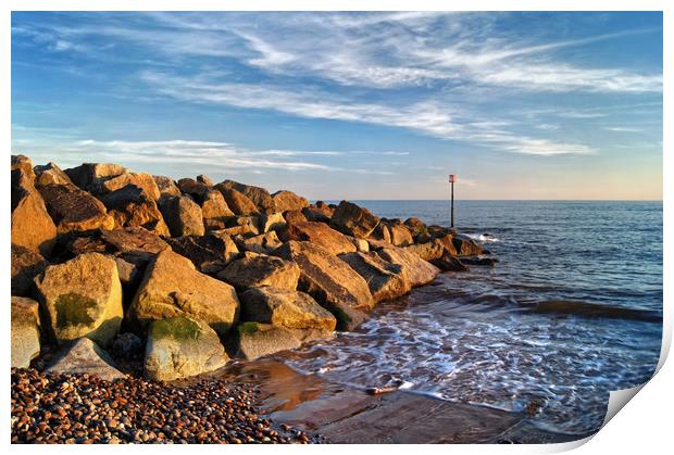 Sidmouth Sea Defences                       Print by Darren Galpin