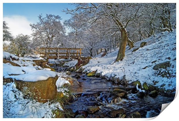 Burbage Brook in Winter                       Print by Darren Galpin