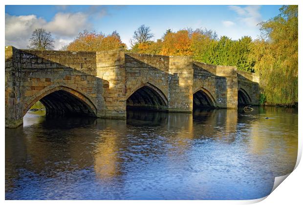 Bakewell Bridge & River Wye                        Print by Darren Galpin